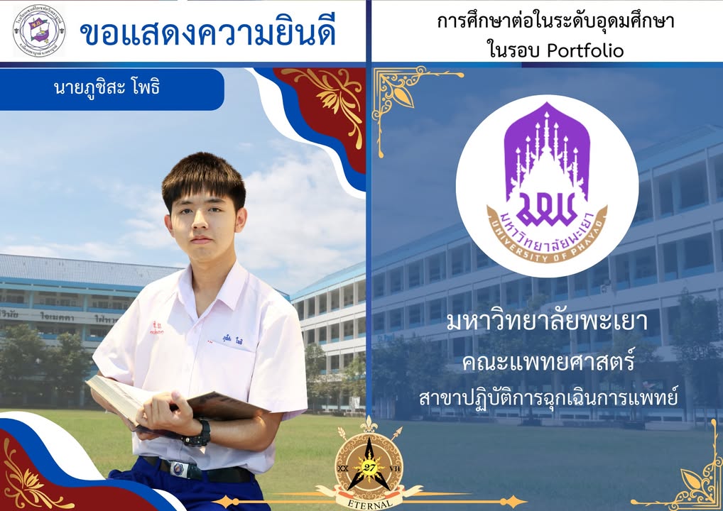 นักเรียนมัธยมศึกษาปีที่ 6 เข้าศึกษาต่อระดับอุดมศึกษาด้วยผลงาน Portfolio